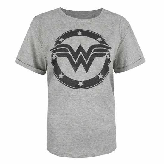 Character Dc Comics T-Shirt Grey Marle Дамски тениски и фланелки