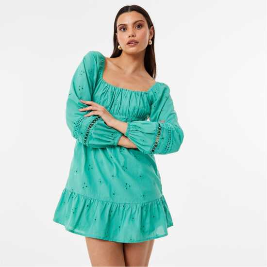 Jack Wills Long Sleeve Boho Dress Women's Клевер Дамски поли и рокли