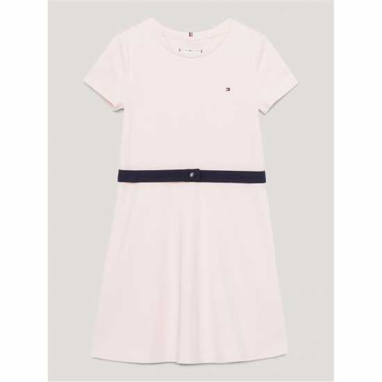 Tommy Hilfiger Дамска Рокля Essential Skater Dress Весело розово Kids