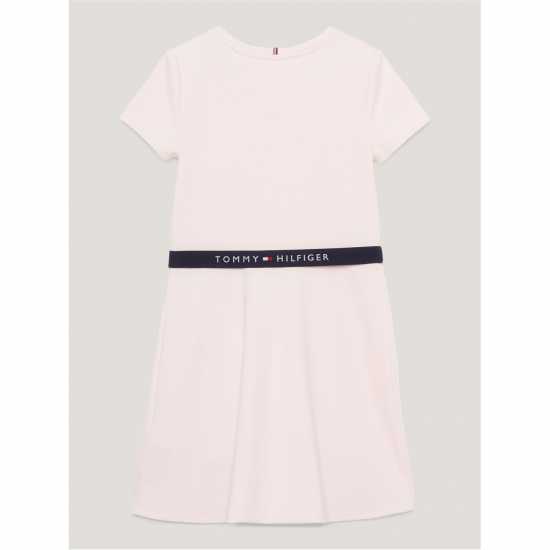 Tommy Hilfiger Дамска Рокля Essential Skater Dress Весело розово Kids