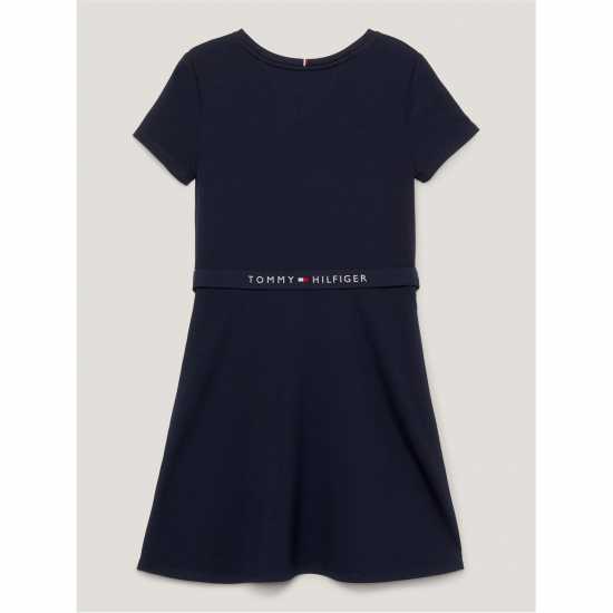 Tommy Hilfiger Дамска Рокля Essential Skater Dress Пустинно небе Kids