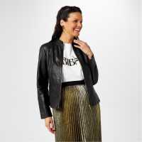 Biba Кожено Яке Neru Collar Leather Jacket  