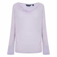 Regatta Frayda Long Sleeve Cowl Neck T-Shirt Womens Lilac Frost Дамски тениски и фланелки