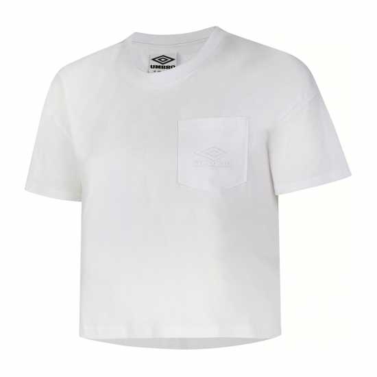 Umbro Diamond Crop T-Shirt Womens Бяло/Бяло Дамско облекло плюс размер