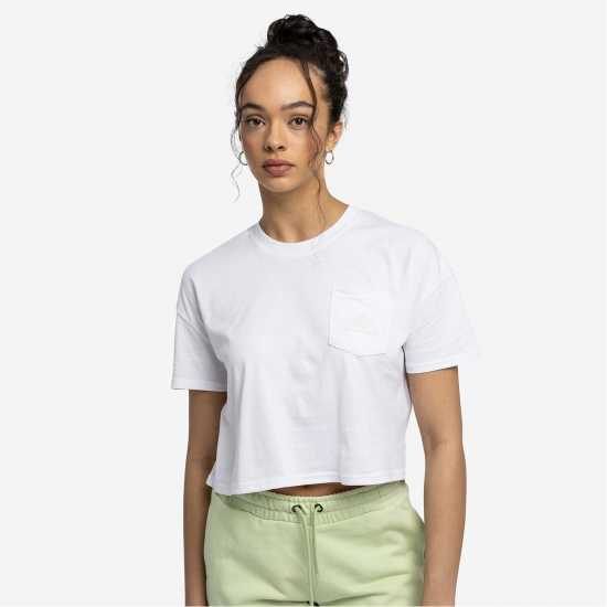 Umbro Diamond Crop T-Shirt Womens Бяло/Бяло Дамско облекло плюс размер