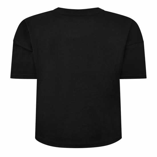 Umbro Diamond Crop T-Shirt Womens Черно/Черно Дамско облекло плюс размер