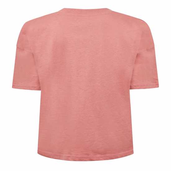 Umbro Diamond Crop T-Shirt Womens Розетка/Бяло Дамско облекло плюс размер