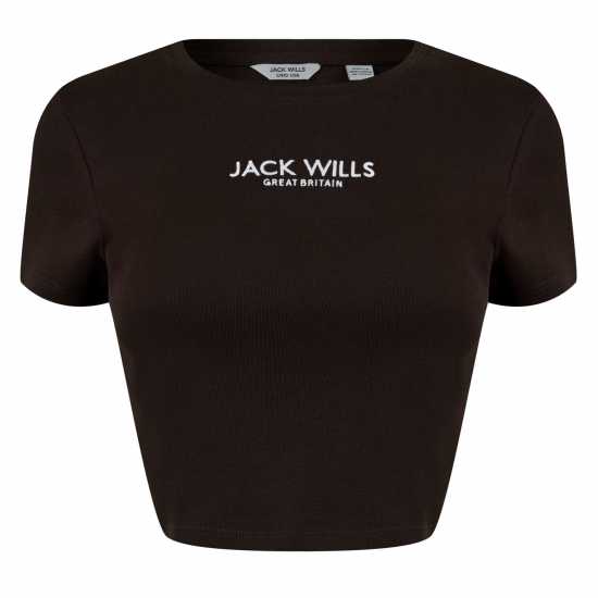 Jack Wills Cropped Baby T-Shirt Цвят 1 Дамски потници