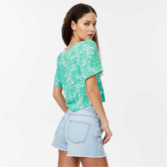 Jack Wills Denim Raw Hem Short Светло синя пера Дамски къси панталони