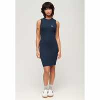 Superdry Средна Рокля Rib Bodycon Midi Dress  