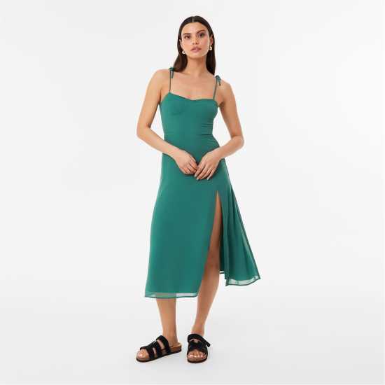 Средна Рокля Jack Wills Spaghetti Strap Midi Dress  Дамски поли и рокли