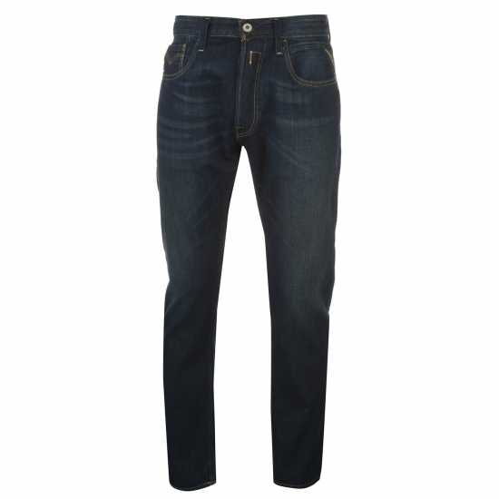 Replay Newbill Comfort Fit Straight Jeans Тъмно перо 