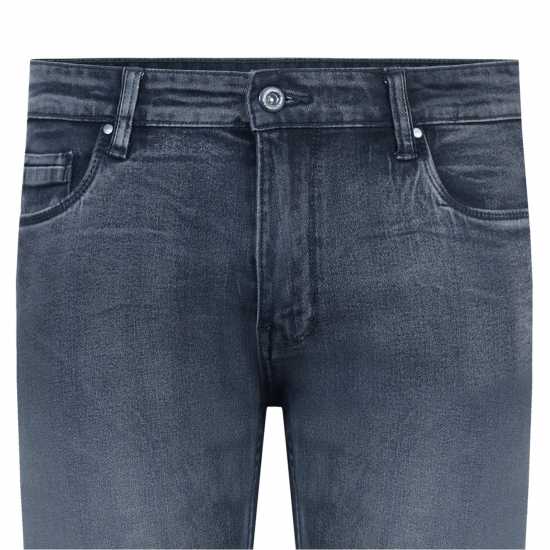 Firetrap Strtch Jeans Sn99 Средно черно Мъжко облекло за едри хора