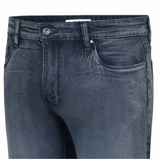 Firetrap Strtch Jeans Sn99 Средно черно Мъжко облекло за едри хора