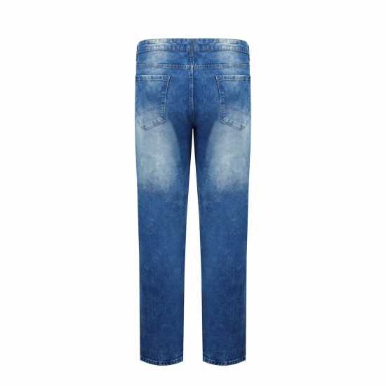 Firetrap Strtch Jeans Sn99 Тъмно океанско синьо Мъжко облекло за едри хора