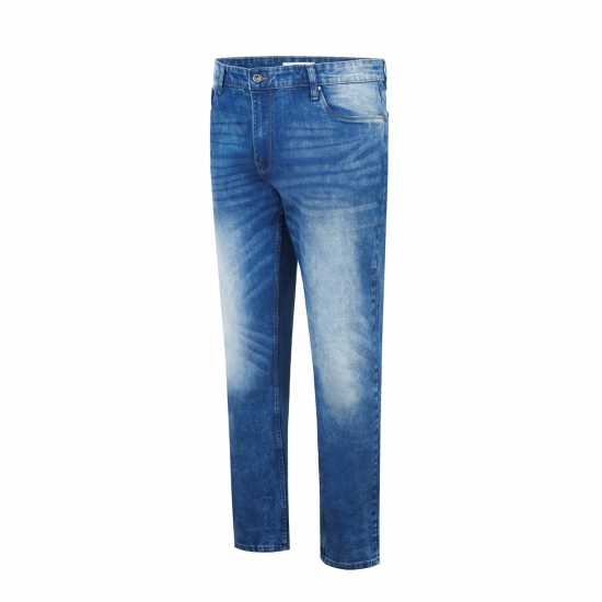 Firetrap Strtch Jeans Sn99 Тъмно океанско синьо Мъжко облекло за едри хора