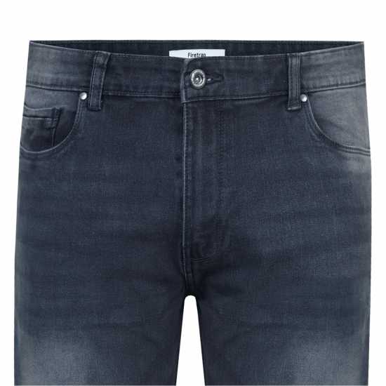 Firetrap Strtch Jeans Sn99 Черно Мъжко облекло за едри хора