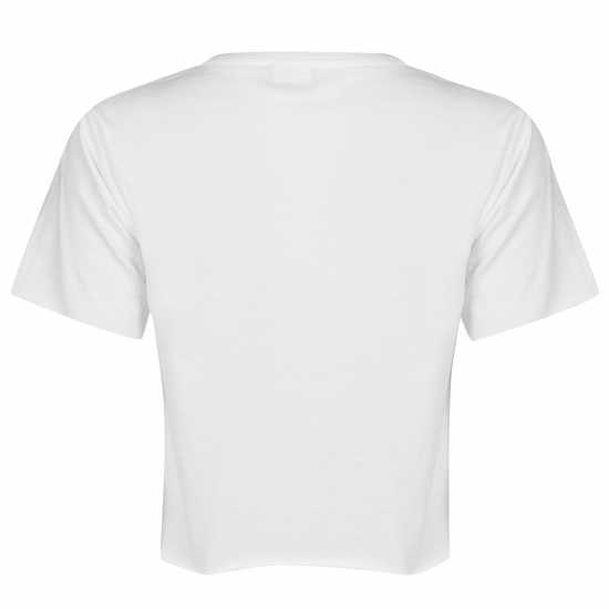 Guess Тениска Logo Crop T Shirt Бяло TWHT 