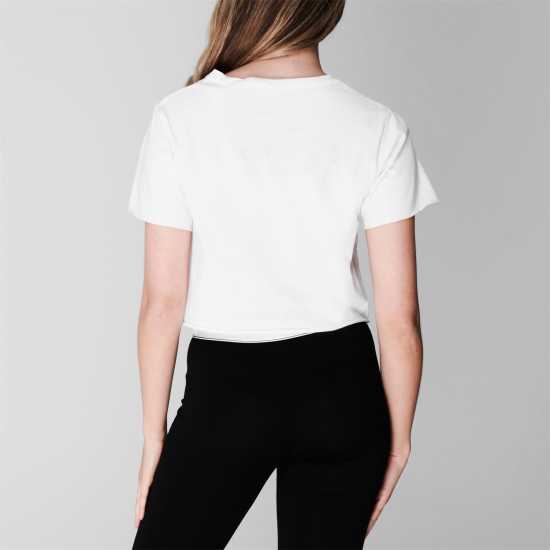 Guess Тениска Logo Crop T Shirt Бяло TWHT 