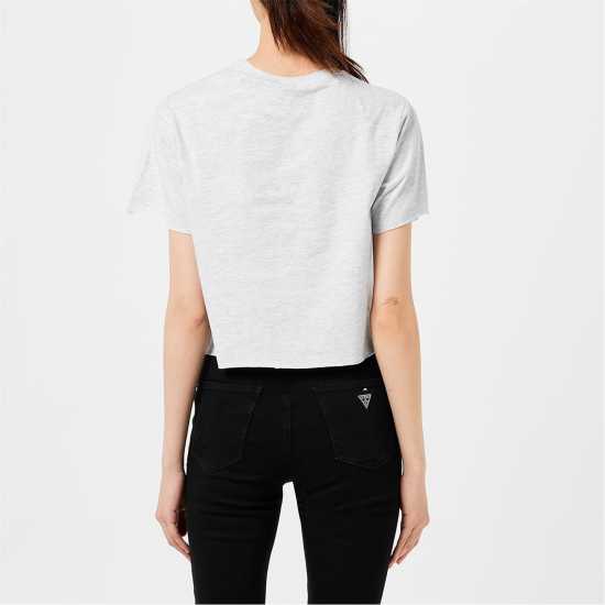 Guess Тениска Logo Crop T Shirt Сиво H905 