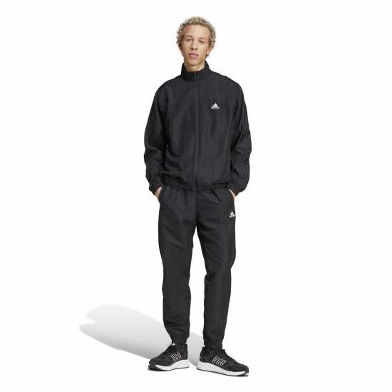 Adidas Мъжки Спортен Екип Sportswear Woven Colorblock Track Suit Mens Черно 