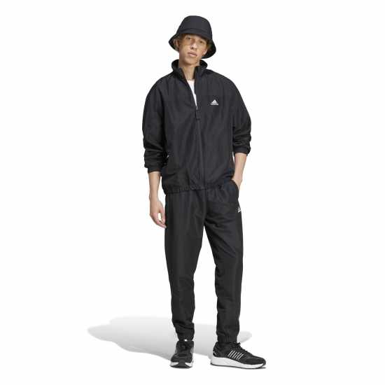 Adidas Мъжки Спортен Екип Sportswear Woven Colorblock Track Suit Mens Черно 