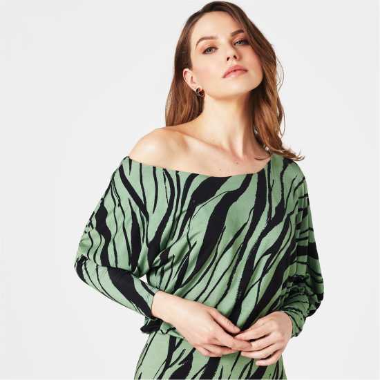 Biba X Tess Daly Off Shoulder Dress Зебра Печат Dresses Under 60