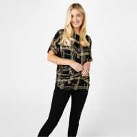 Biba Foil Printed Top Верига Печат 