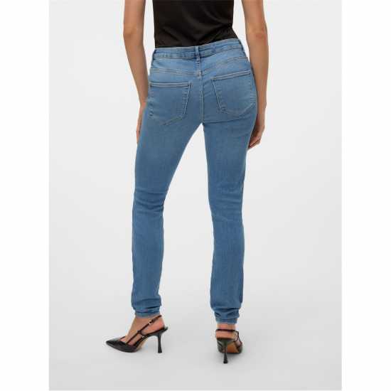 Vero Moda Вталени Дънки Skinny Jeans Ld00 Mid Blue Denim 