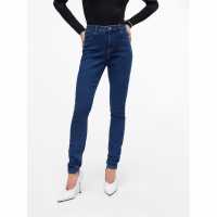 Vero Moda Вталени Дънки Skinny Jeans Ld00 Тъмно син деним 