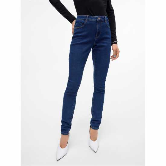 Vero Moda Вталени Дънки Skinny Jeans Ld00 Тъмно син деним 