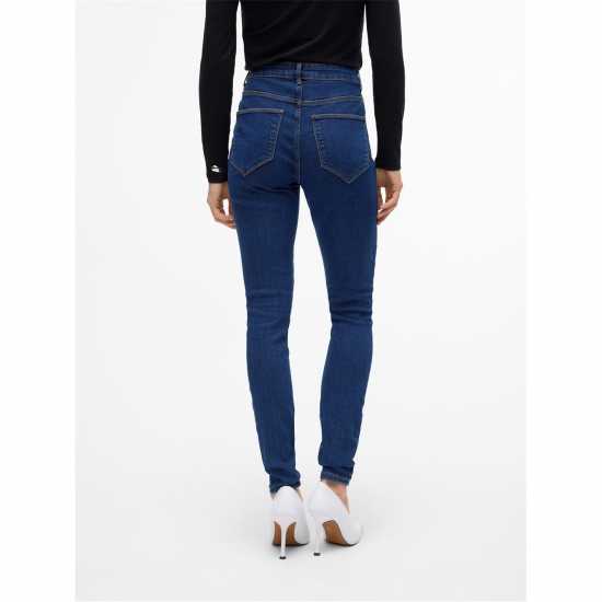 Vero Moda Вталени Дънки Skinny Jeans Ld00 Тъмно син деним 