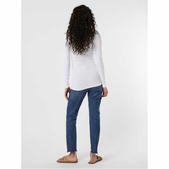 Vero Moda Ls Long U-Neck Ld00 Ярко бяло 