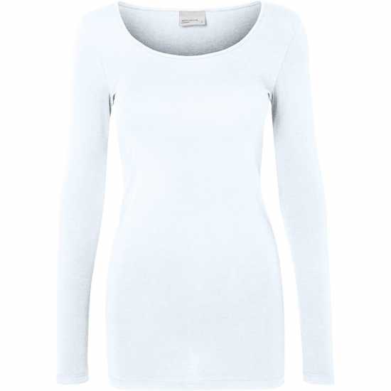 Vero Moda Ls Long U-Neck Ld00 Ярко бяло 