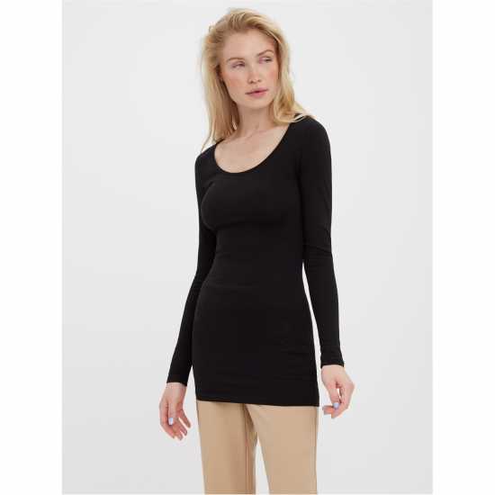 Vero Moda Ls Long U-Neck Ld00 Black 