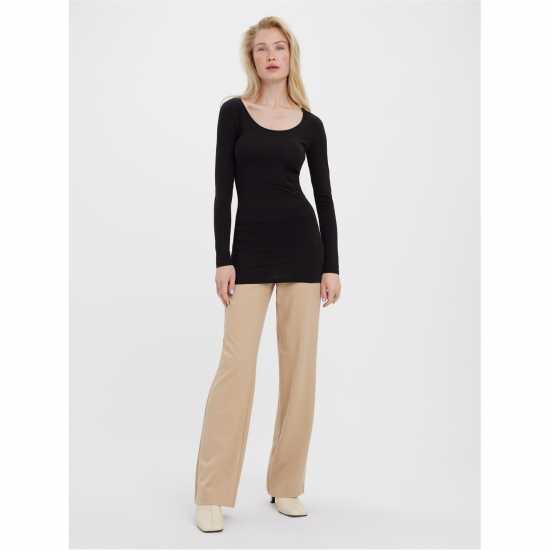 Vero Moda Ls Long U-Neck Ld00 Black 