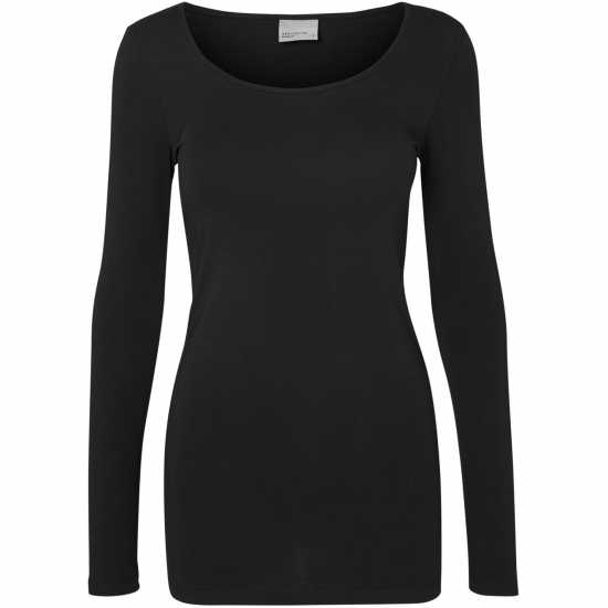 Vero Moda Ls Long U-Neck Ld00 Black 