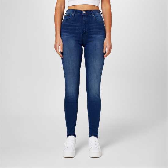 Вталени Дънки Tommy Jeans Sylvia High Rise Super Skinny Jeans Найсвил Среден Блуе 