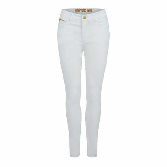 Biba Вталени Дънки Stevie Stretch Skinny Jeans White 