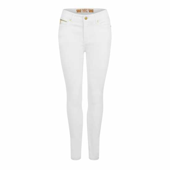 Biba Вталени Дънки Stevie Stretch Skinny Jeans White 