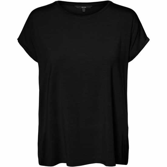 Vero Moda Vm Ava Plain Shirt Sleeve T-Shirt Womens Черно Vero Moda