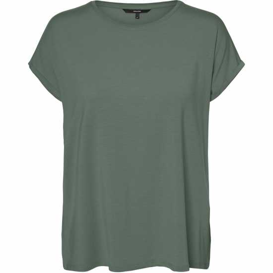 Vero Moda Vm Ava Plain Shirt Sleeve T-Shirt Womens Laurel Wreath 