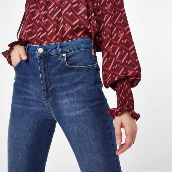 Biba Dolly Flare Jeans Средно синьо Дамски дънки