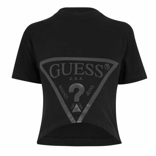 Guess Cropped T-Shirt Черен A996 Womens