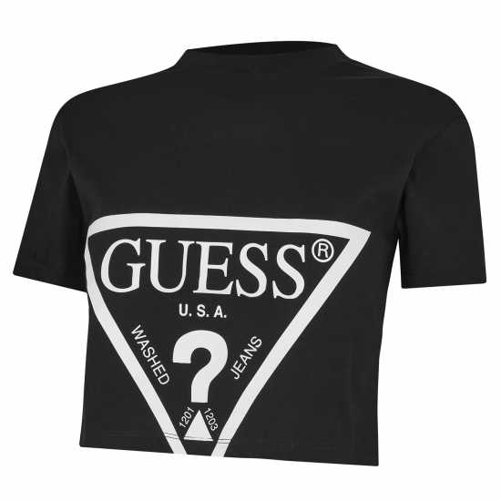 Guess Cropped T-Shirt Черен A996 Womens