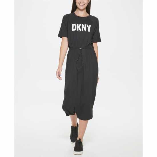 Dkny Средна Рокля Logo Midi Dress  