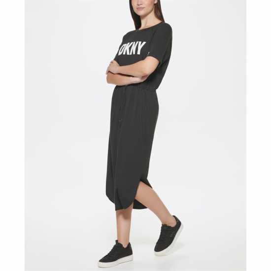 Dkny Средна Рокля Logo Midi Dress  