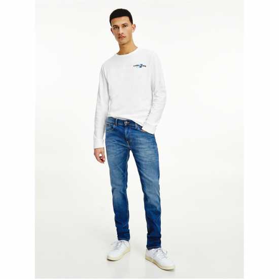 Tommy Jeans Slim Tapered Austin Jeans Уилсън Средно син Mens