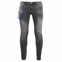 Replay Titanium Stretch Slim Fit Jeans Среден сив 096 