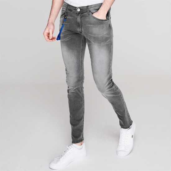 Replay Titanium Stretch Slim Fit Jeans Среден сив 096 